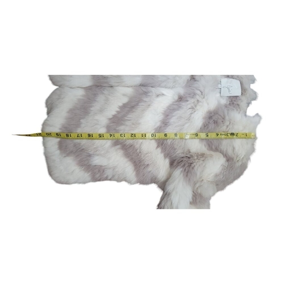 Joie Toshi Rabbit Fur Chevron Jacket Size S - Picture 11 of 12